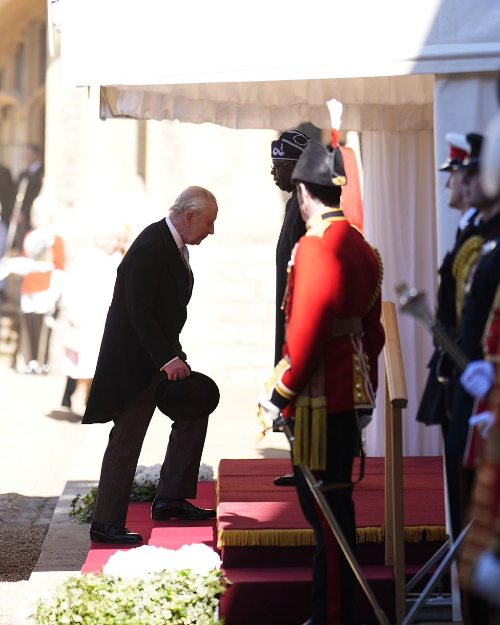 Photos of President Tinubu and his wife Remi at the Windsor Castle during state visit to the UK.